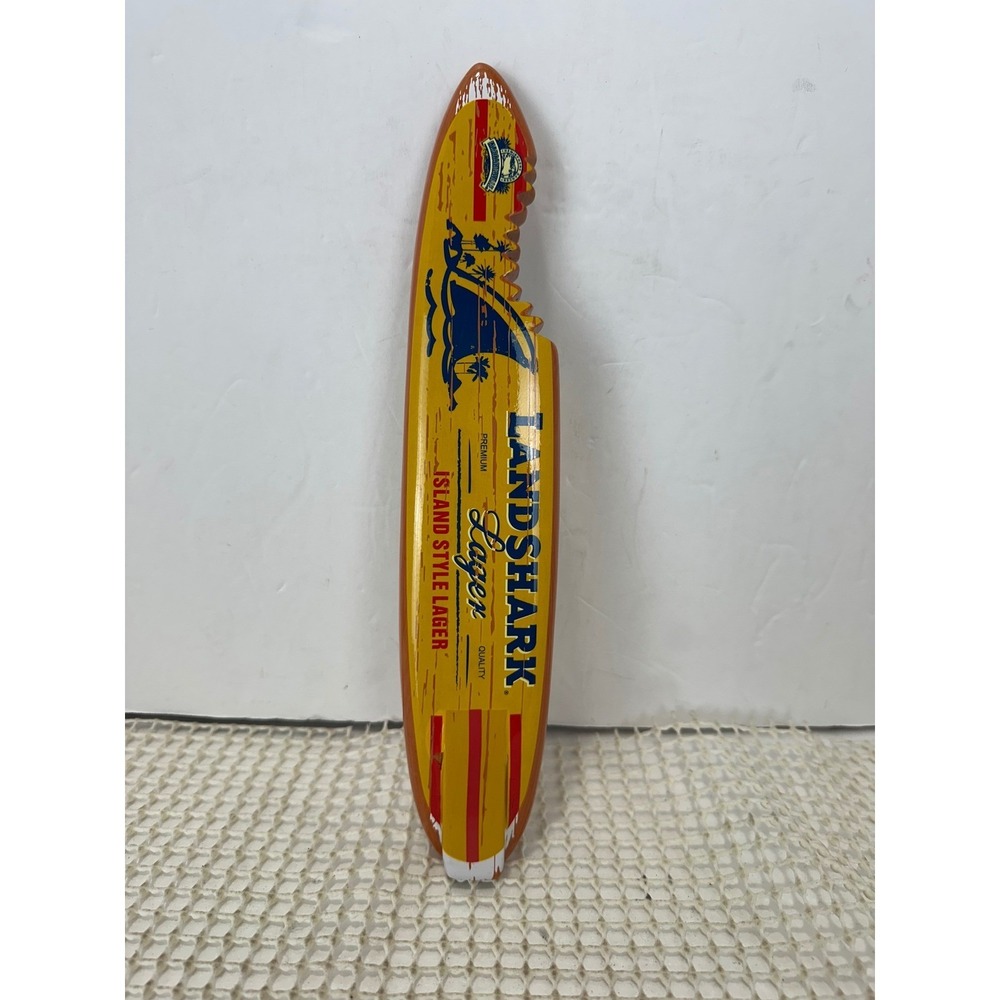 Landshark Lager Beer Tap Handle Surfboard Shark Bite Island Style 11" NEW